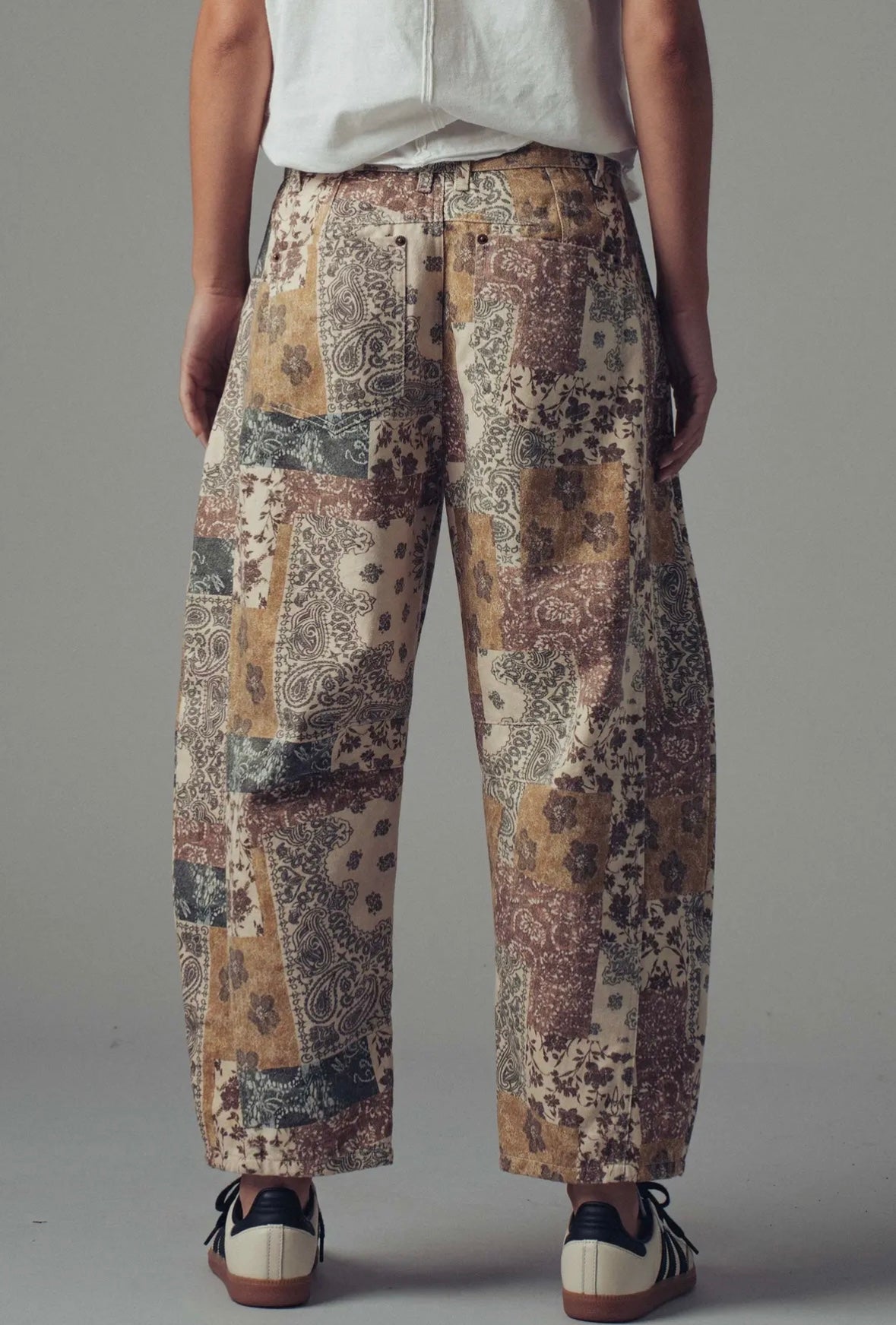 Boho Patchwork Wide Leg Pants
