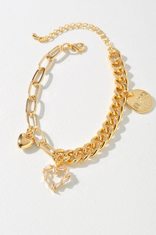Heart Chain Bracelet