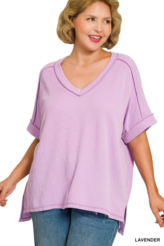 Raised Rib Short Sleeve