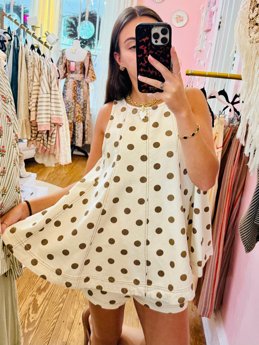 Denim Coco Confetti Top