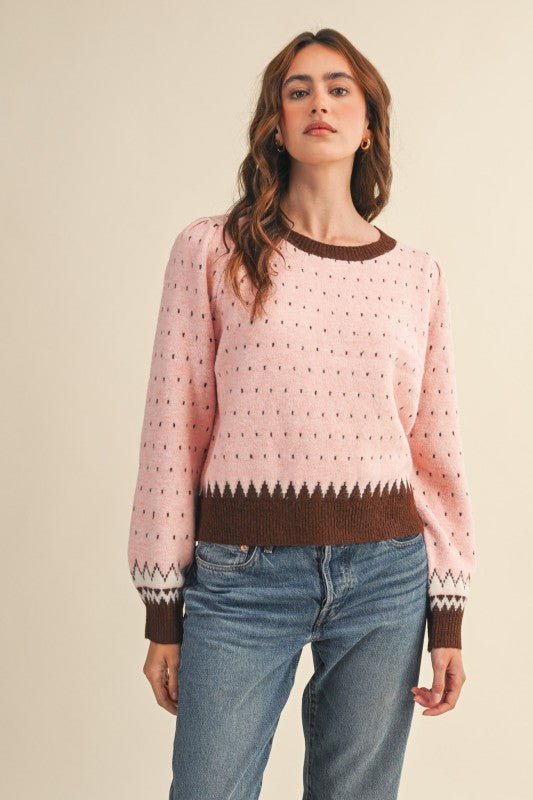 Pink Morning Latte Sweater