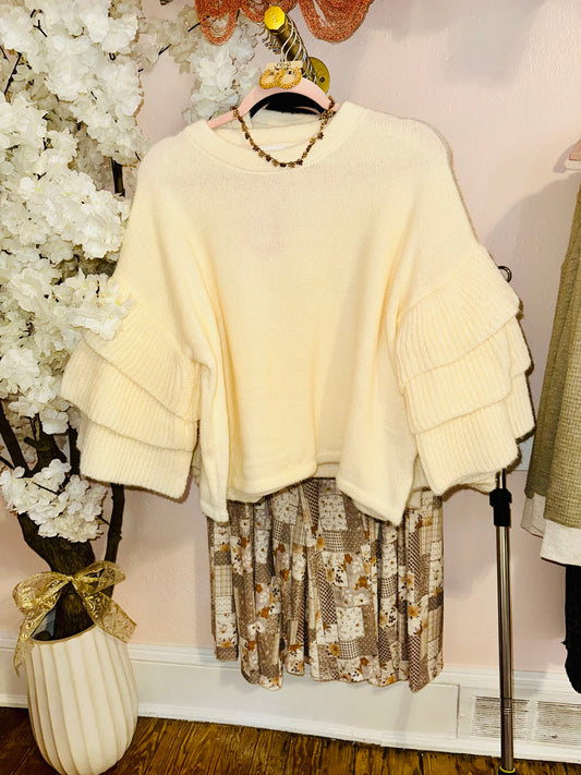 Fuzzy Loose Fit Sweater Top