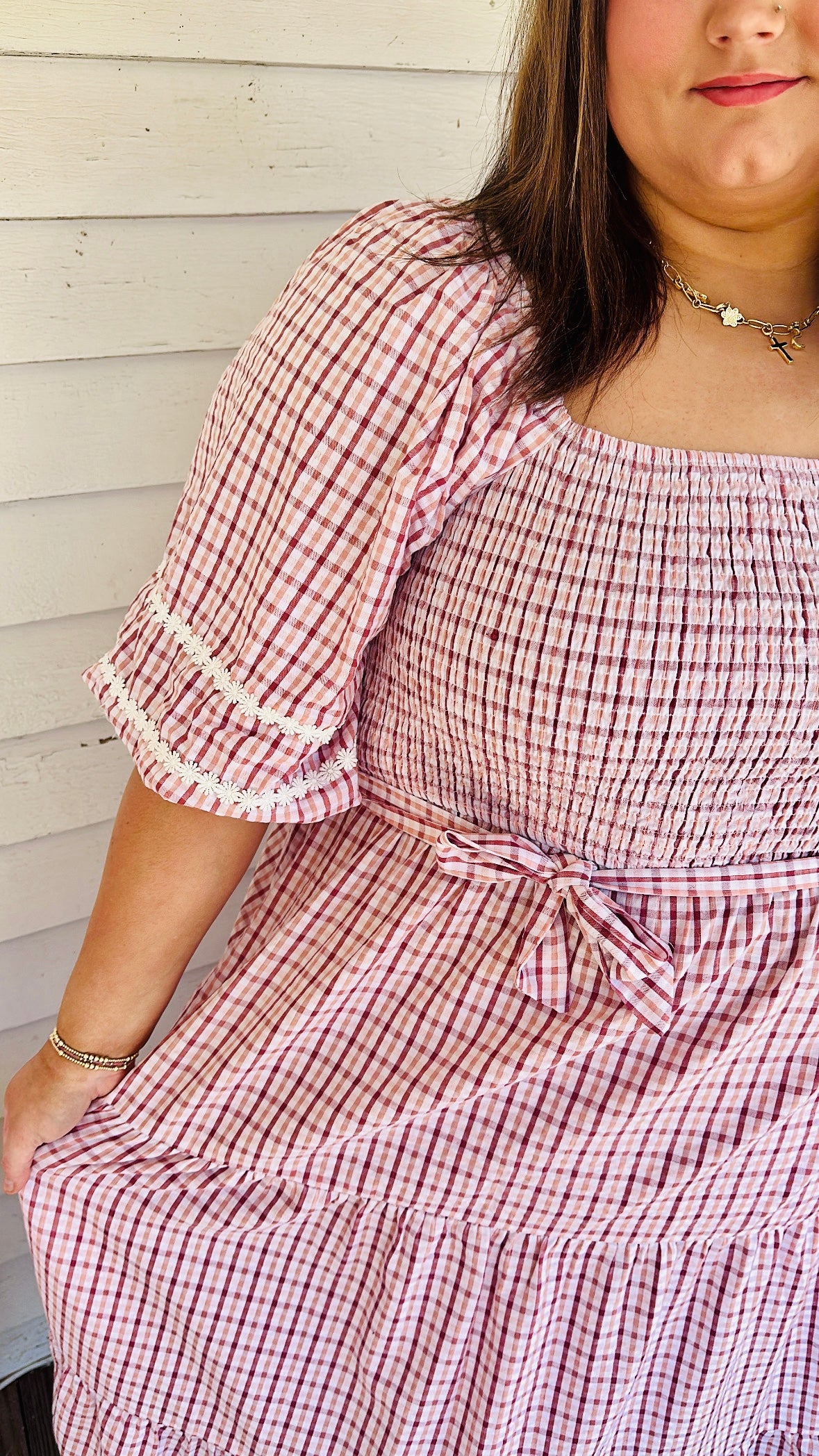 PLUS- Sugar & Sky Midi Dress