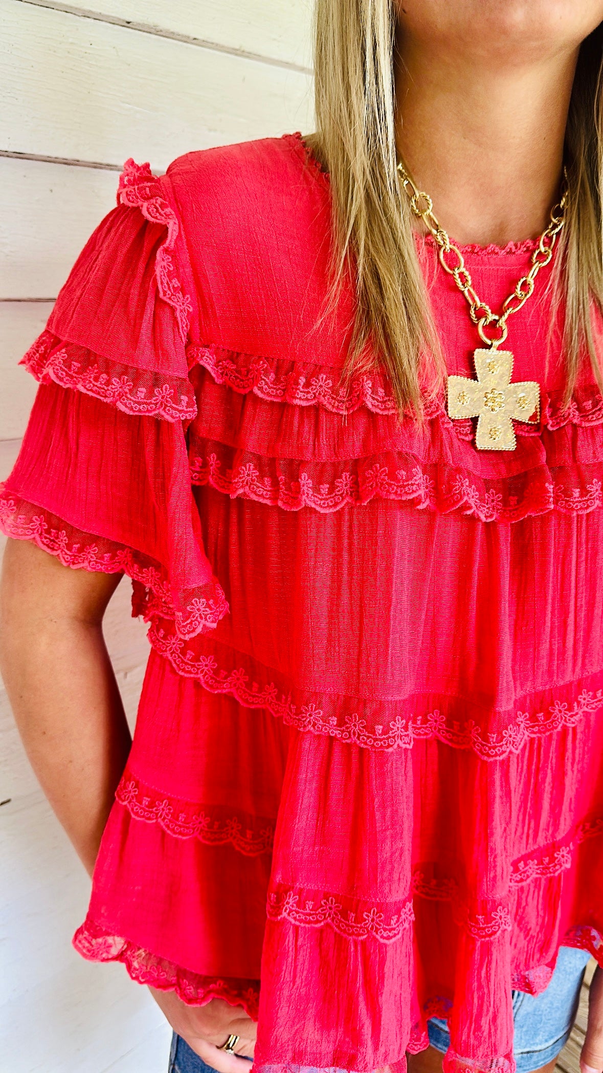 Lace Trim Swing Top