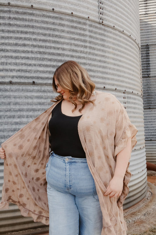 Plus Size-Mineral Wash Duster