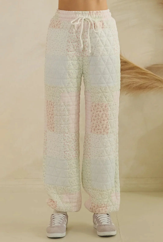 Floral Textured Lounge Pants