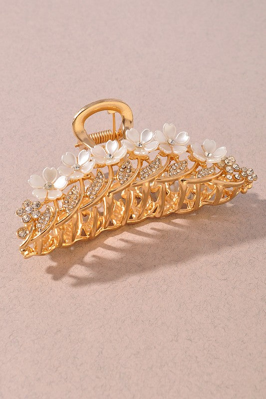 Metal Flower Claw Clip