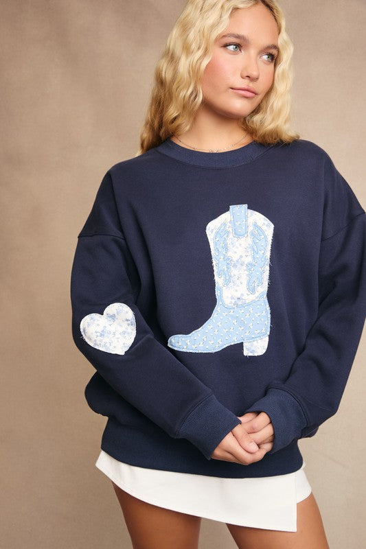 Navy Cowboy Sweatshirt