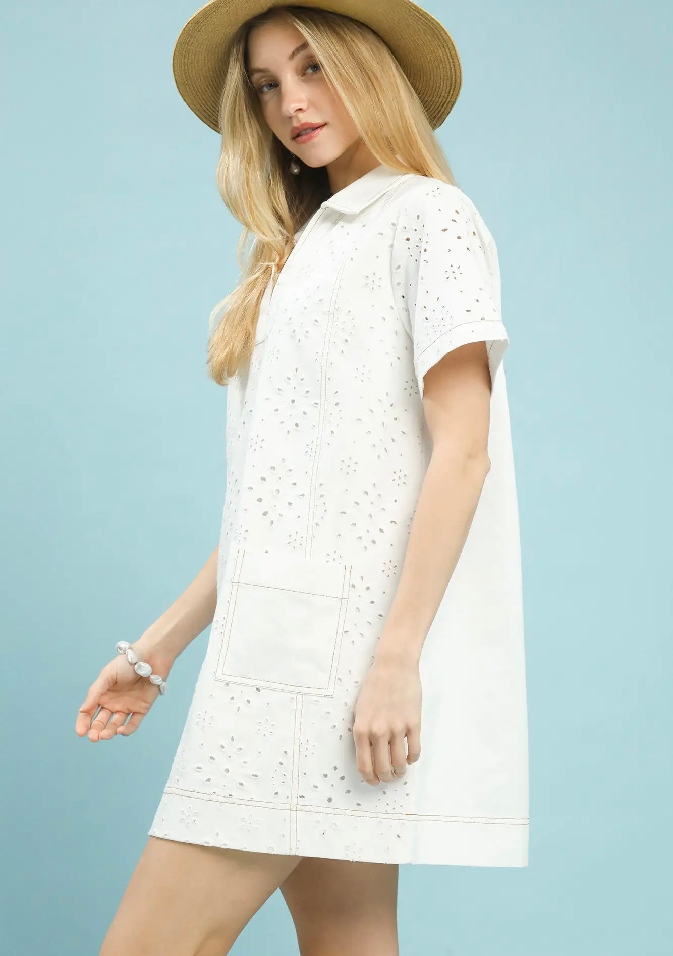 Short Sleeve Shift Dress
