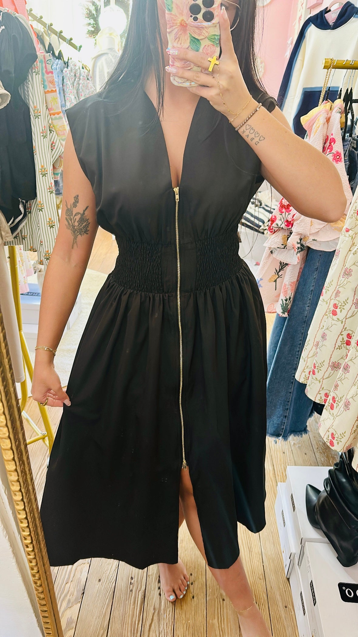 The Timeless Zip Midi Dress