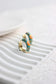 Floral Enamel Huggie Hoop Earrings