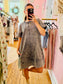 Washed Black Denim Dress