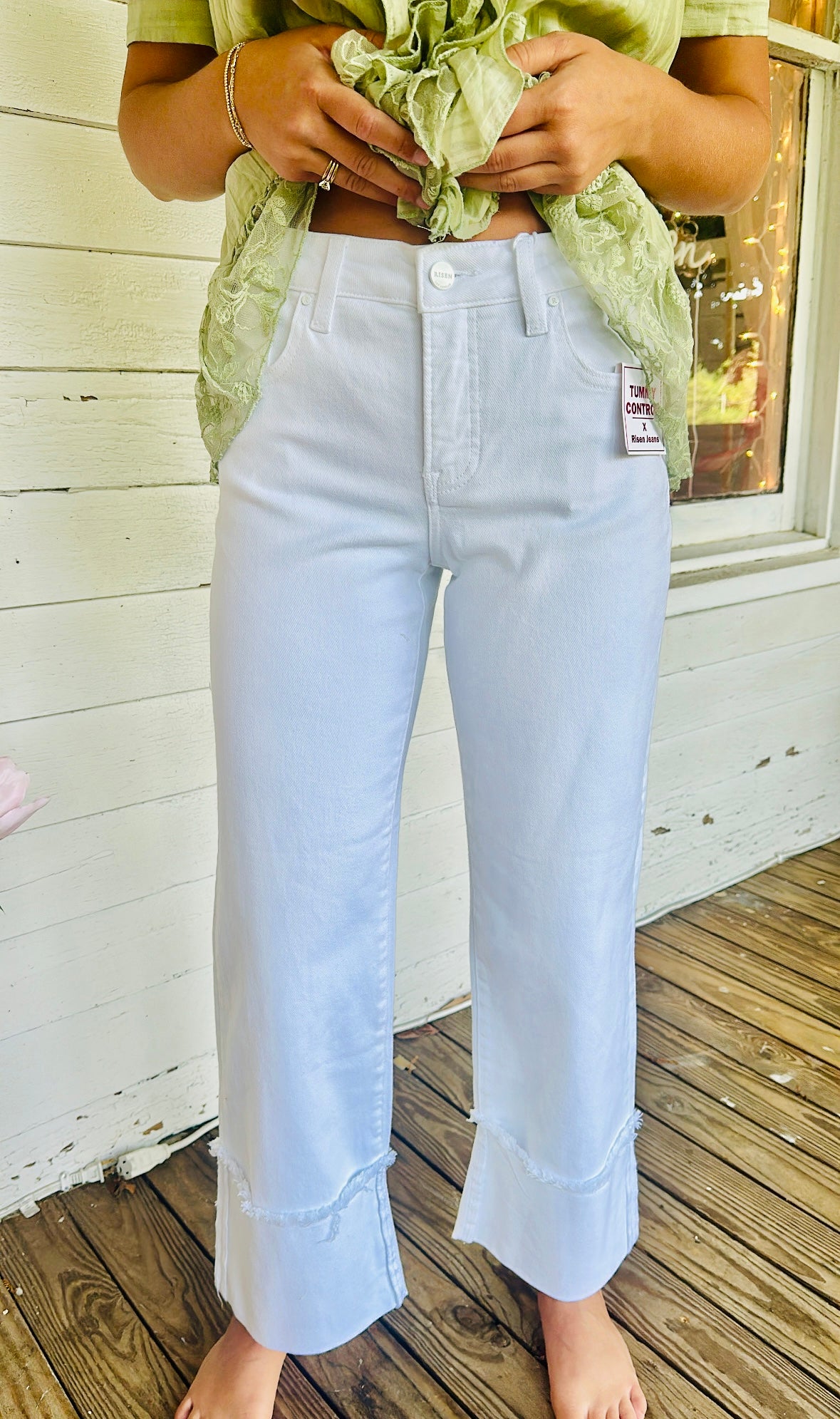 Risen Clean Slate Cuff Jeans