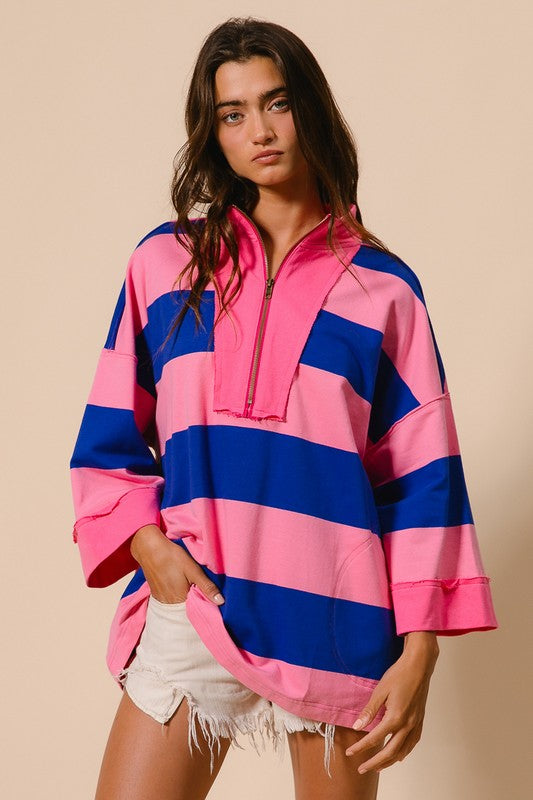 Neon Striped Pullover