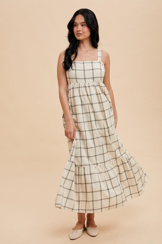 Grid Maxi Dress