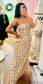 Orange Plaid Maxi Dress