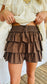 Smocked Waist Dotted Ruffle Skort