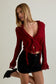 Ruby Red Ruffle Top