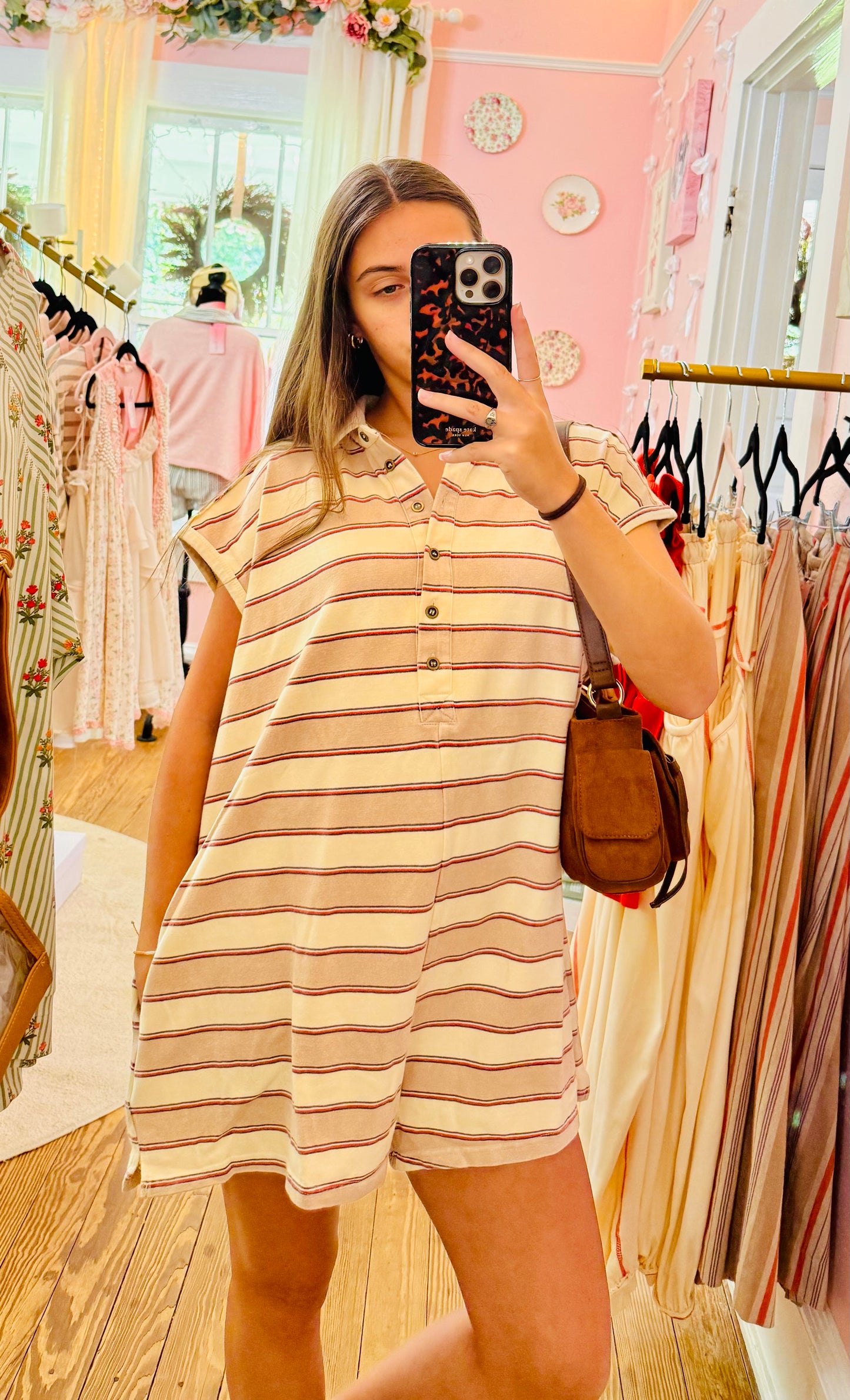 Sleeveless Polo Stripe Romper