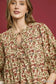 Vintage Floral Pintuck Blouse