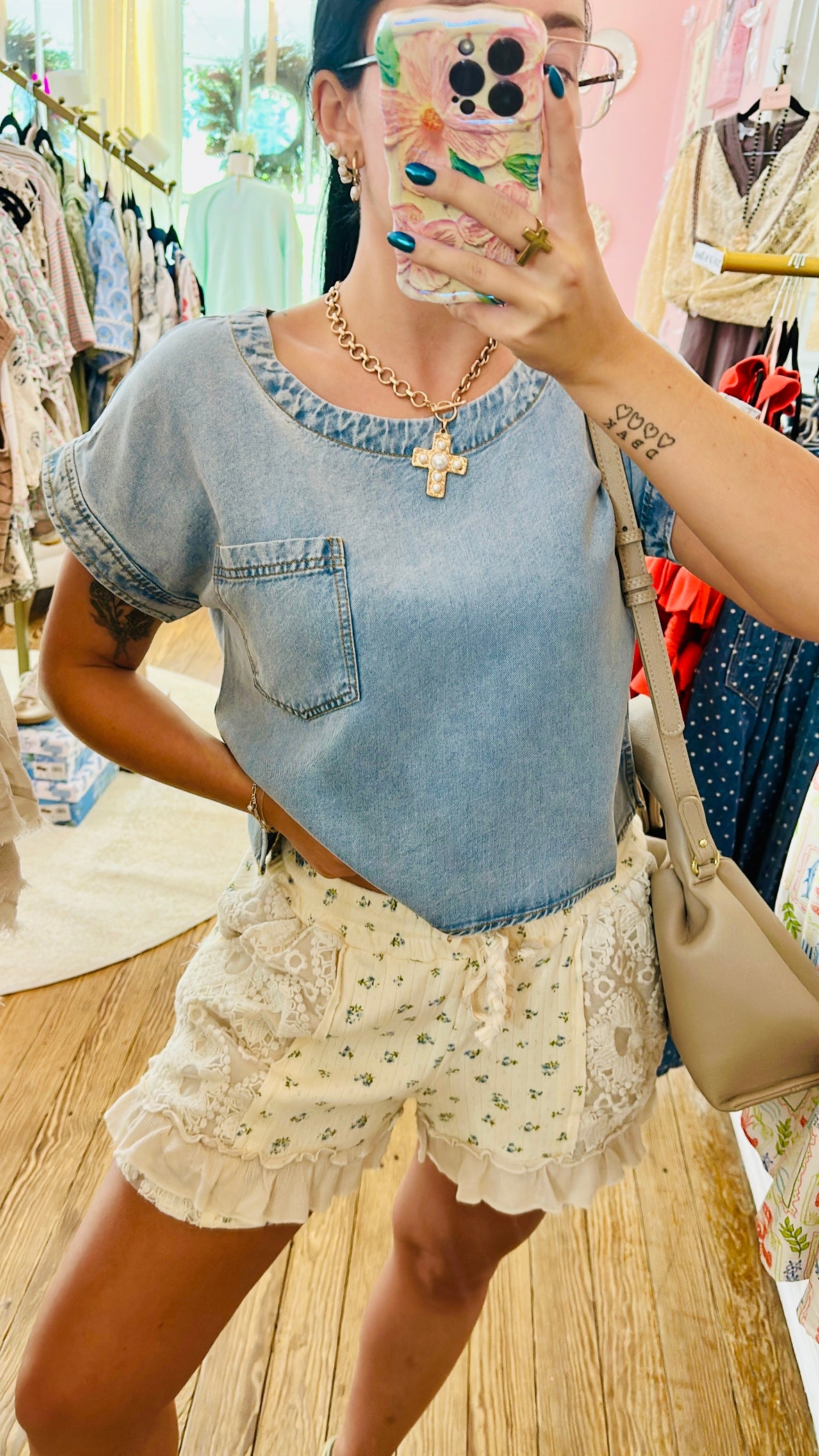 The Remi Denim Top