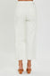 Cream Tummy Control Cropped Jeans