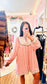 Rose Pink Stripe Mini Dress
