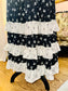 Dark Navy Floral Maxi Skirt