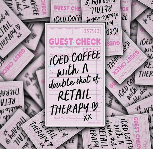 Double Shot of Retail Sticker