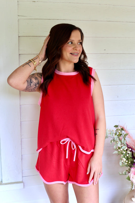 Mineral Wash Pink & Red Set