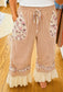Cinched Ruffle Bloomer Pants