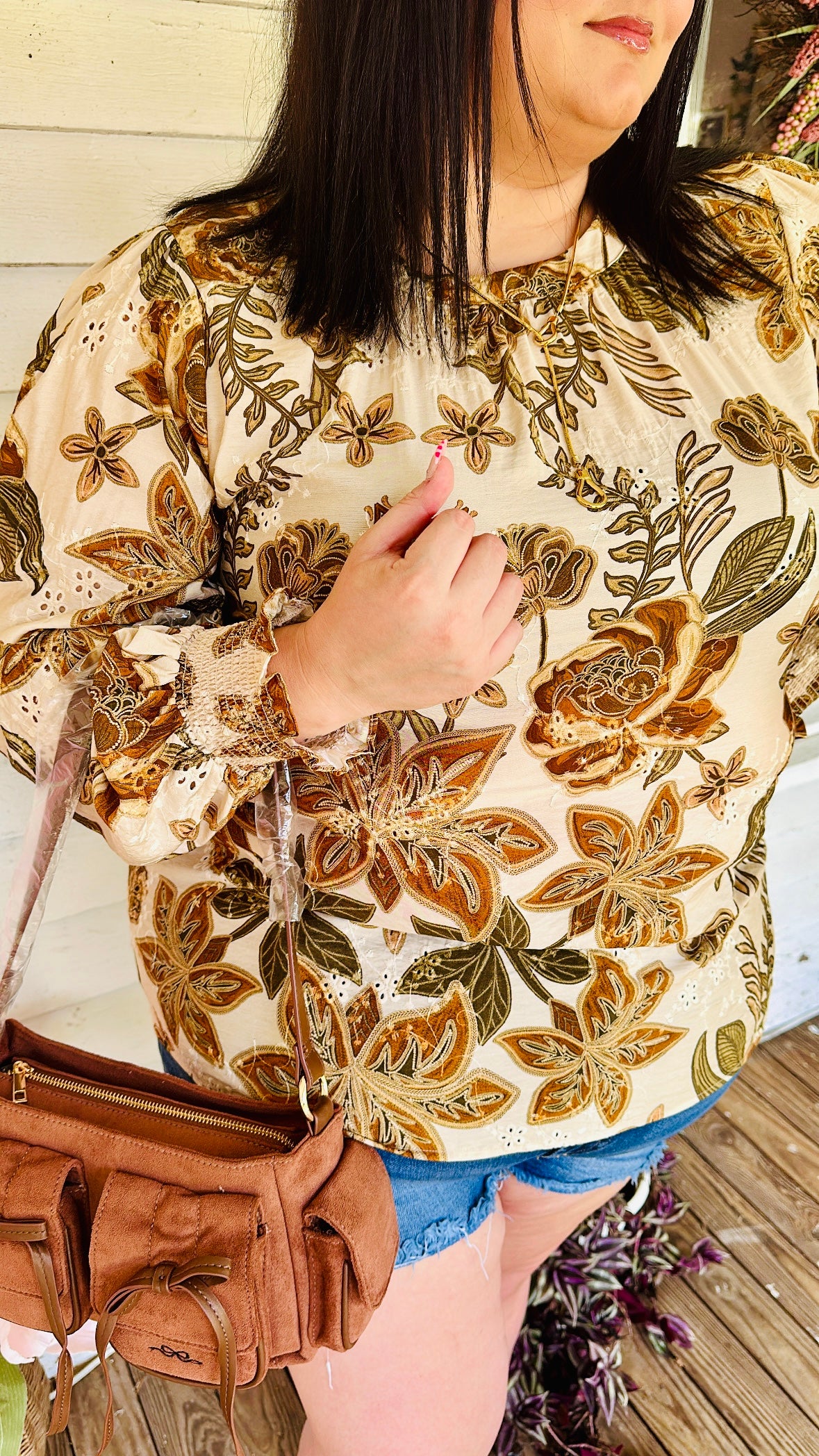 PLUS-Golden Garden Blouse