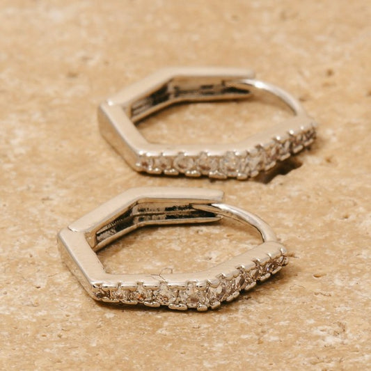 Hexagon Hoop Earrings