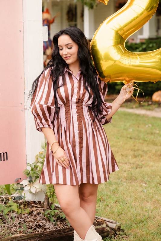 Chocolate Covered Strawberry Mini Dress