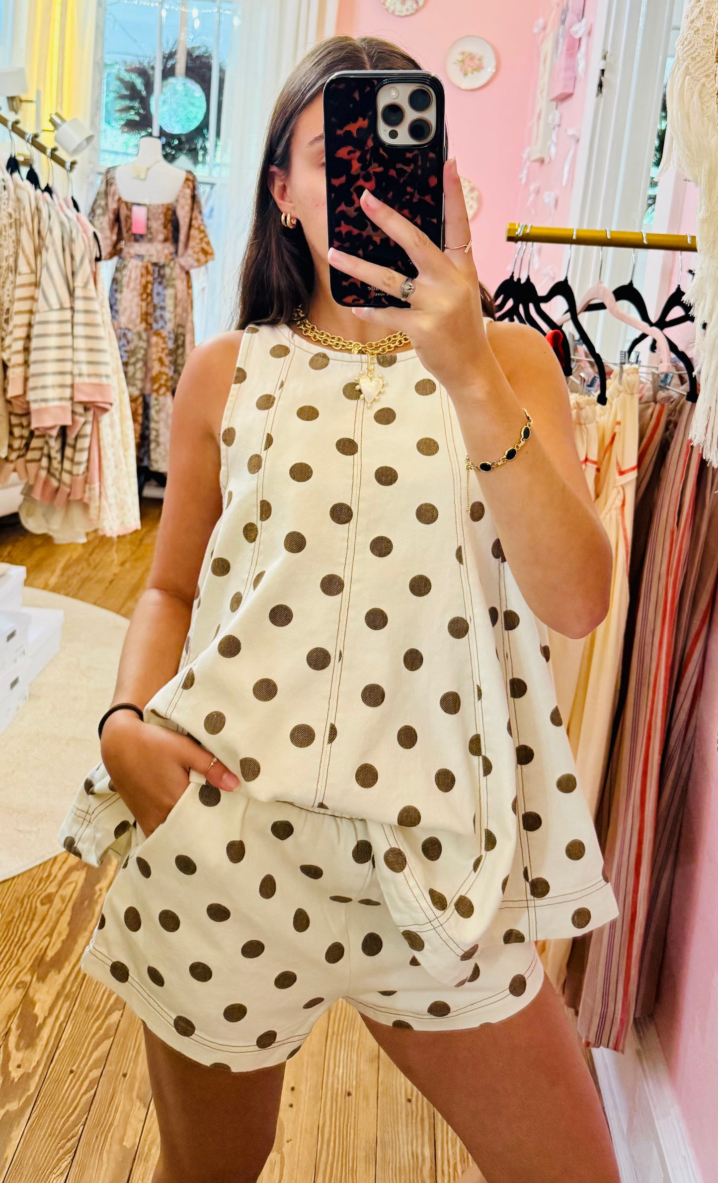 Denim Coco Confetti Top