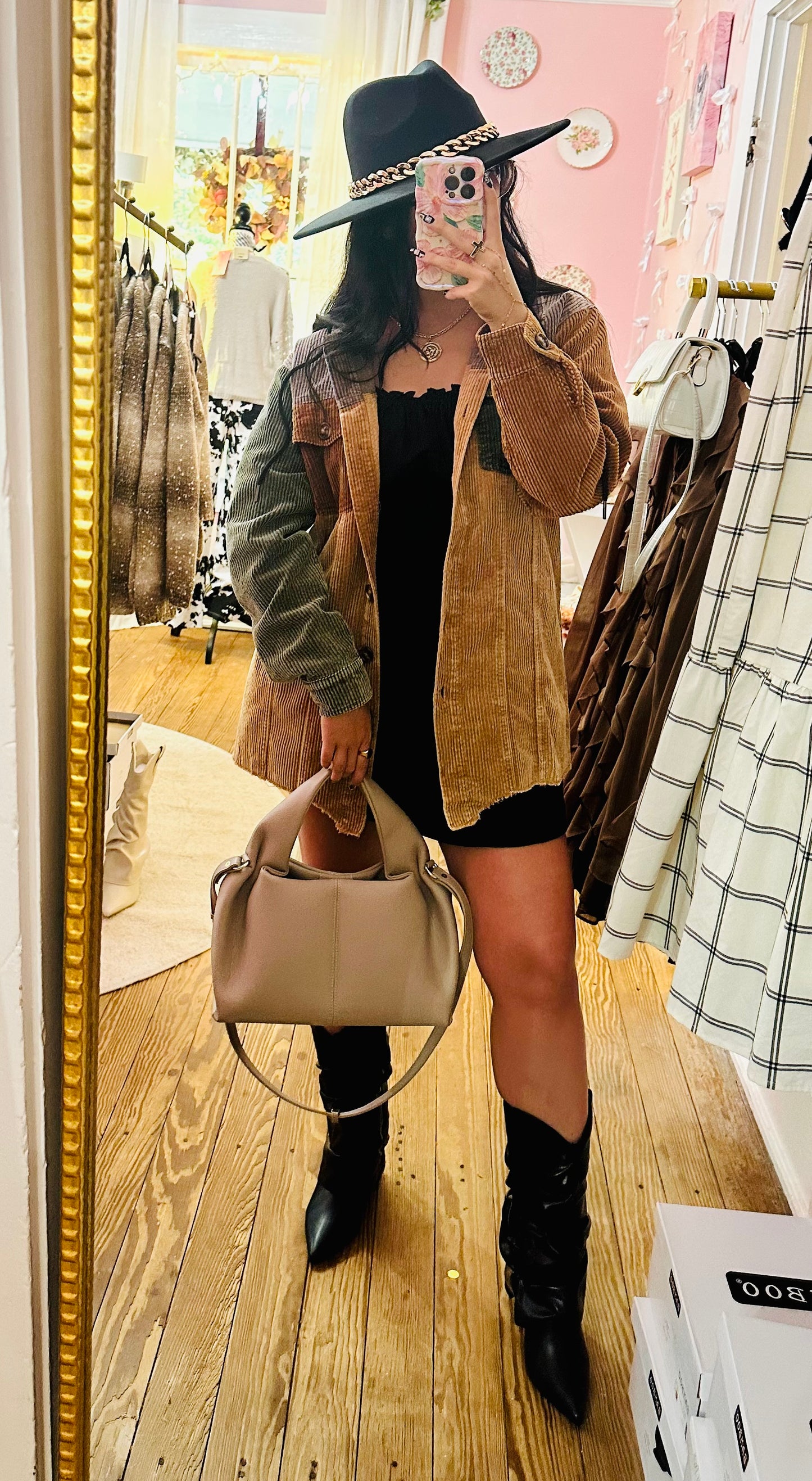 Hooded Corduroy Shacket