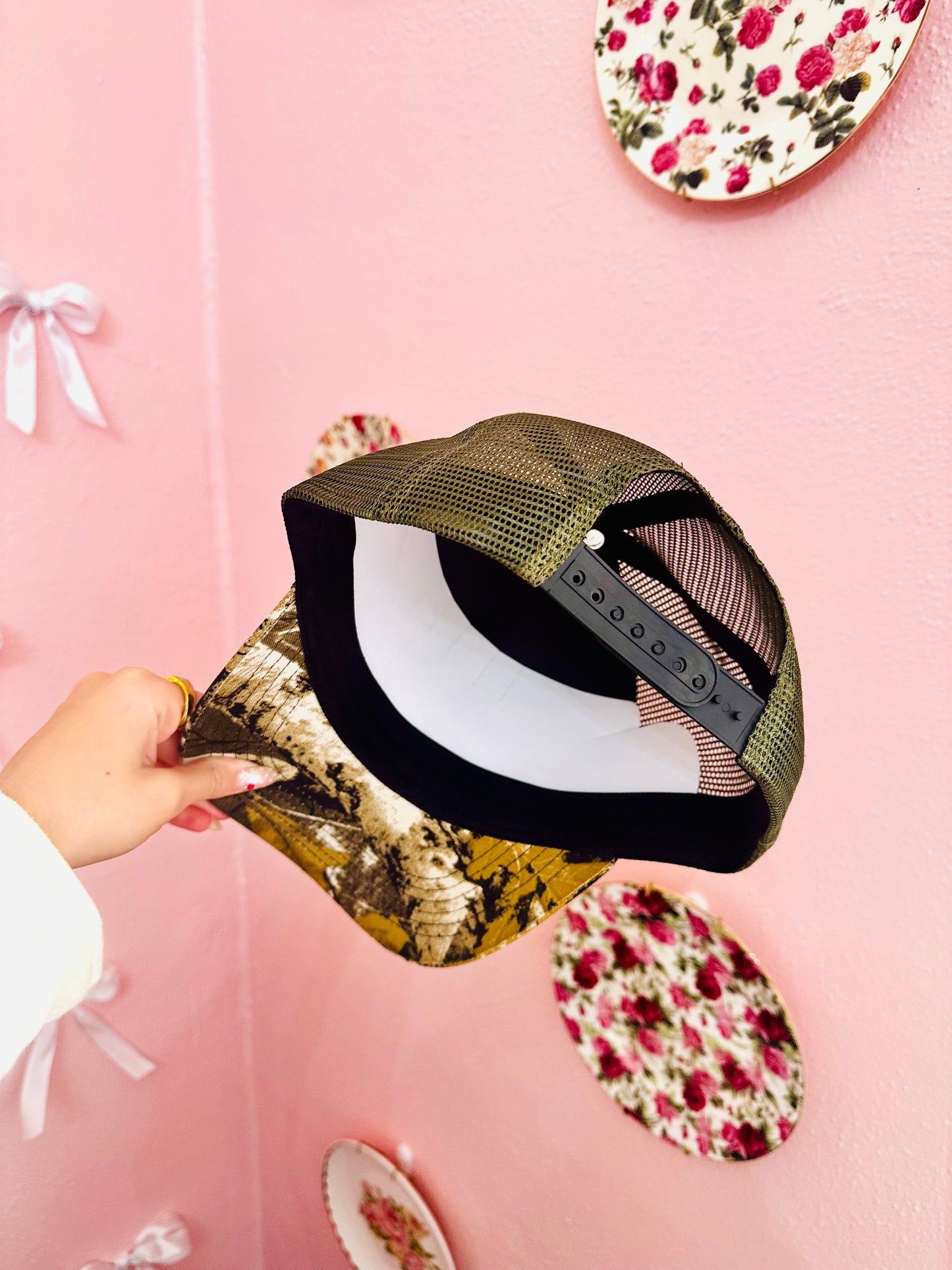 DARLIN’ Vintage Camo Trucker Hat