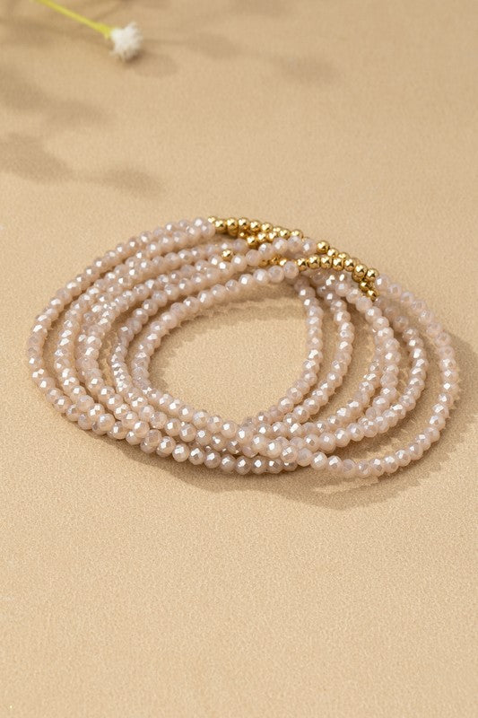 Glass Bead Stretch Bracelet