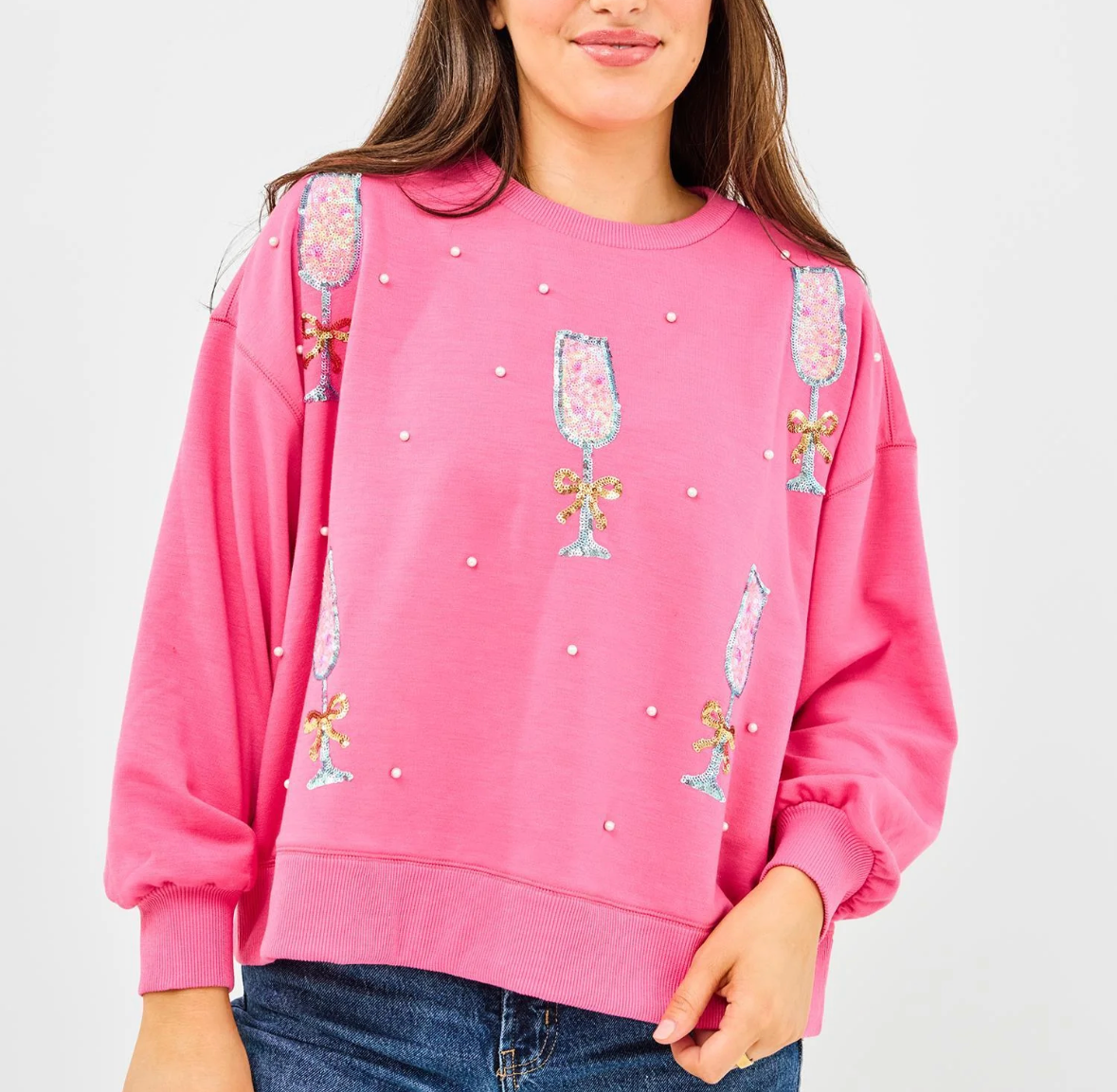 Hot Pink Cheers Sweater