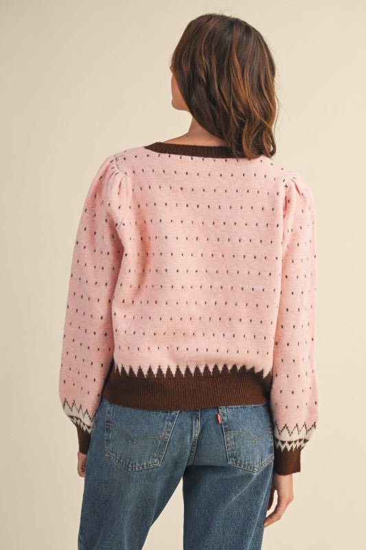 Pink Morning Latte Sweater