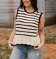 Black Ruffle Sleeve Crochet Top
