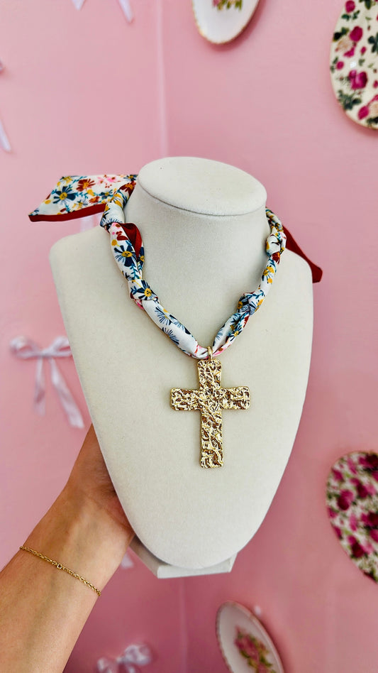 Jasmine Cross Necklace