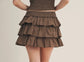 Smocked Waist Dotted Ruffle Skort