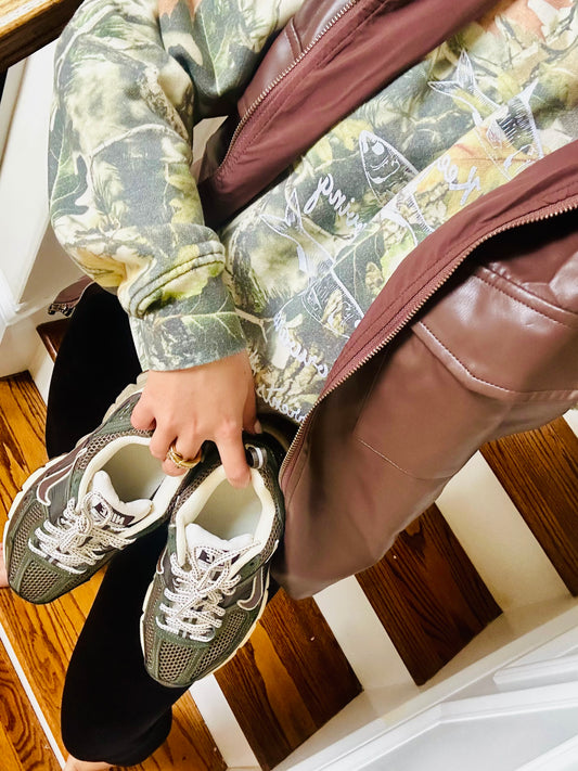 “Keep Moving Forward” Camo Sweatshirt