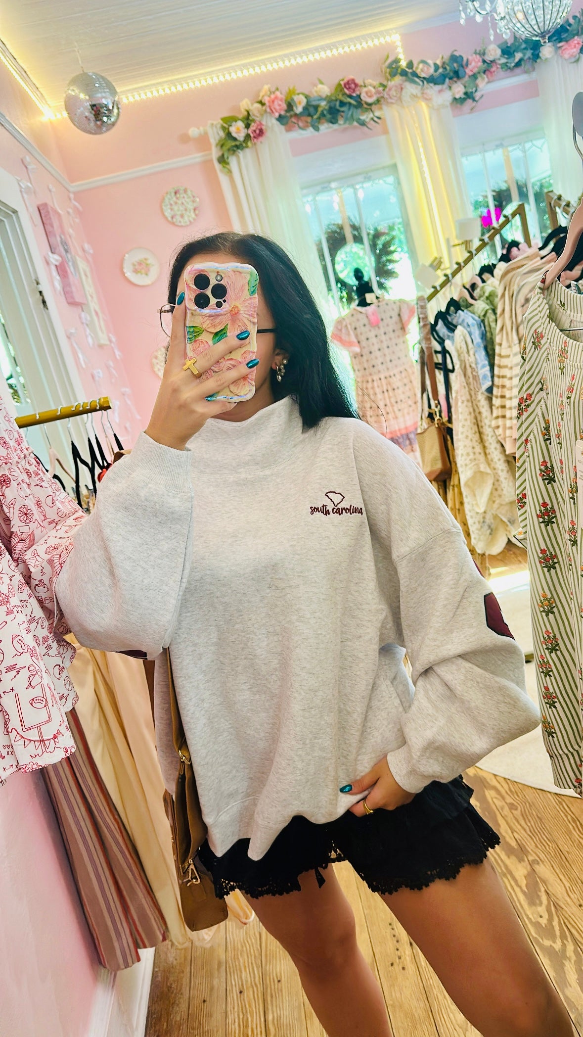 Simply Southern SC Mock Neck Sweatshirt