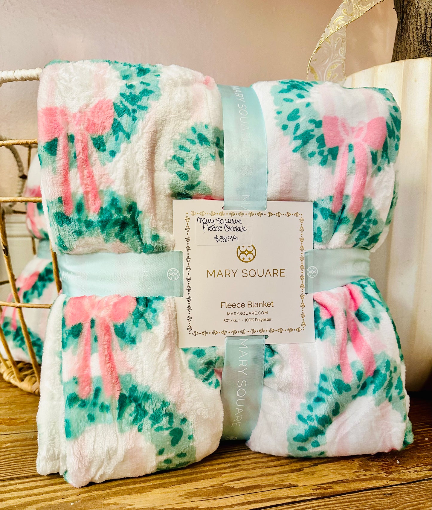 Mary Square Fleece Blanket