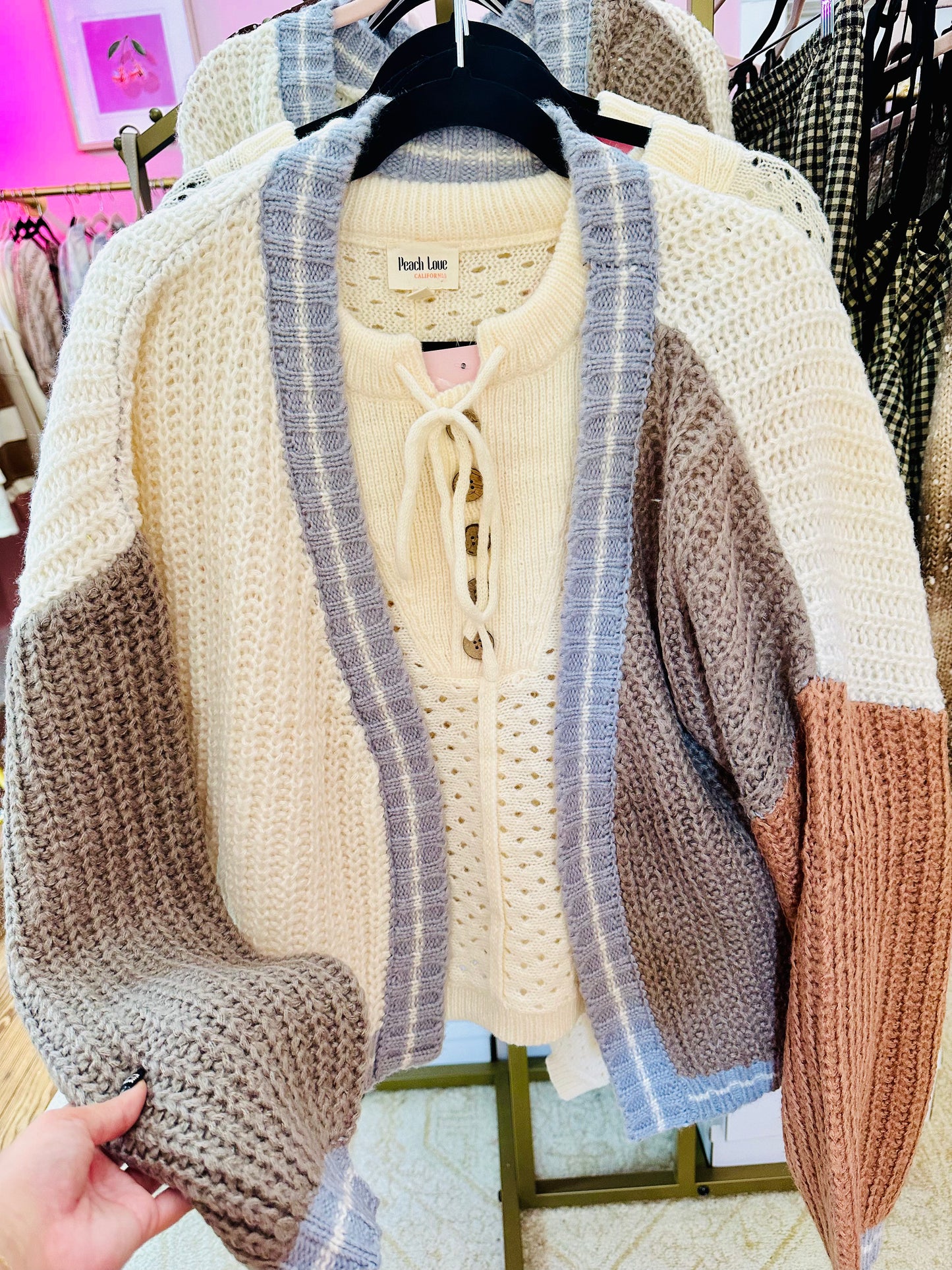 Henley Neck Pull Over Sweater