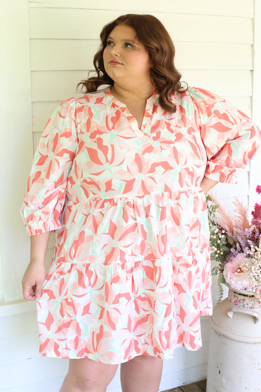 PLUS-Pretty Petals Dress