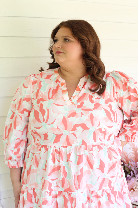 PLUS-Pretty Petals Dress