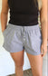 Waist Tie Check Shorts